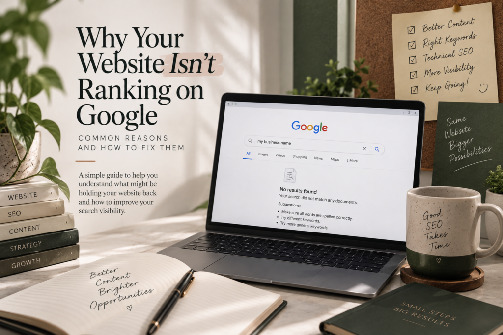 why your website isn't ranking on Google