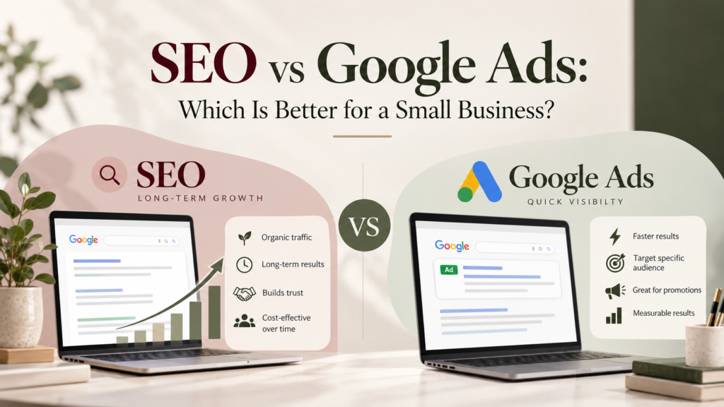 SEO vs Google Ads for small business